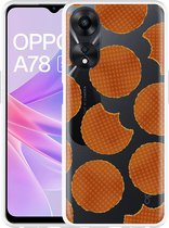Cazy Hoesje geschikt voor Oppo A78 5G Stroopwafels