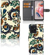 Bookcase Xiaomi Redmi Note 12 4G Hoesje Barok Flower