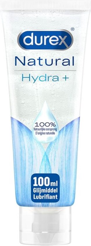 Durex Glijmiddel - Natural Hydra + - 100% natuurlijk - Waterbasis Glijmiddel - 100 ml