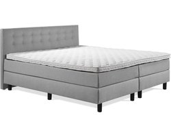 Boxspring Luxe 160x200 Knopen Grijs