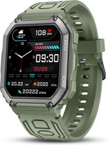 KR06 Smartwatch | Waterdicht | BT-oproep | 28 Sportmodi | Hartslag | Slaapmonitor | Lichtgewicht | 7-10 dagen batterij | 1.8 Inch IPS-scherm | Groen