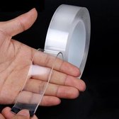 CHPN - NanoTape - 1M - Transparant tape - Zelfklevende tape - Dubbelzijdige tape - Herbruikbare tape - Gekko-Tape - 2,5CM