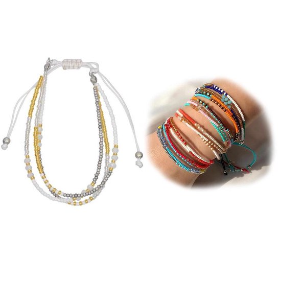 Sorprese armband - Boho Beads - armband dames - verstelbaar - cadeau - Model H