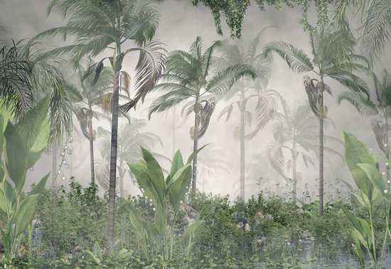 Foto: Fotobehang tropical trees and leaves for digital printing wallpaper custom design wallpaper 3d vliesbehang 208 x 146 cm