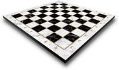 Groot houten schaakbord - kleur zwart en wit - Maat XL 37cm - Antislip - Los bord zonder schaakstukken