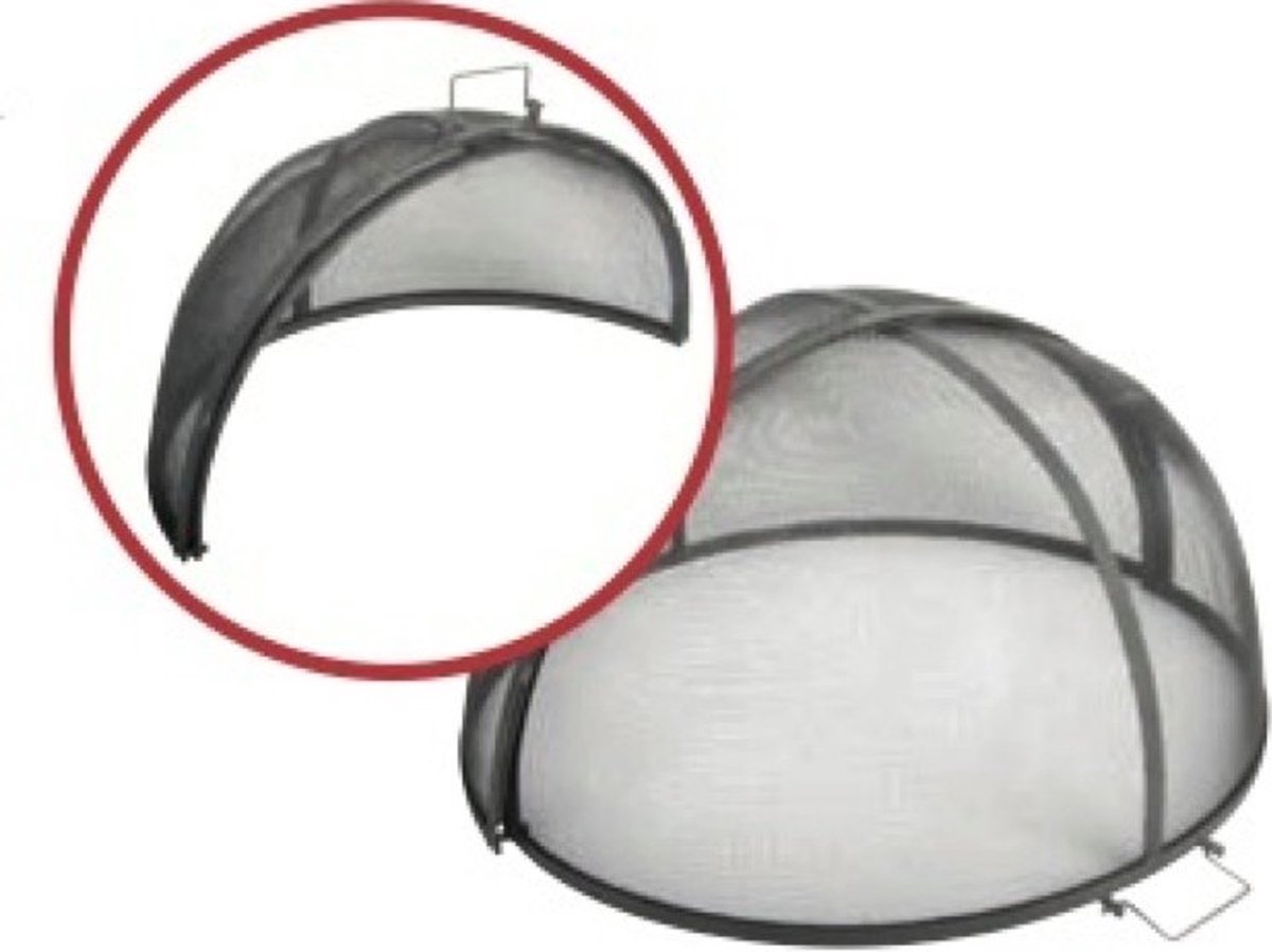 Esschert Design Folding Spark Screen for Fire Bowl - Black