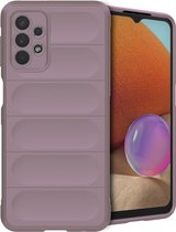 iMoshion Hoesje Geschikt voor Samsung Galaxy A32 (5G) Hoesje Siliconen - iMoshion EasyGrip Backcover - Paars