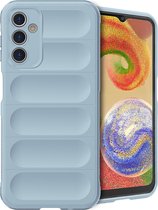 iMoshion Hoesje Geschikt voor Samsung Galaxy A14 (5G) / A14 (4G) Hoesje Siliconen - iMoshion EasyGrip Backcover - Lichtblauw
