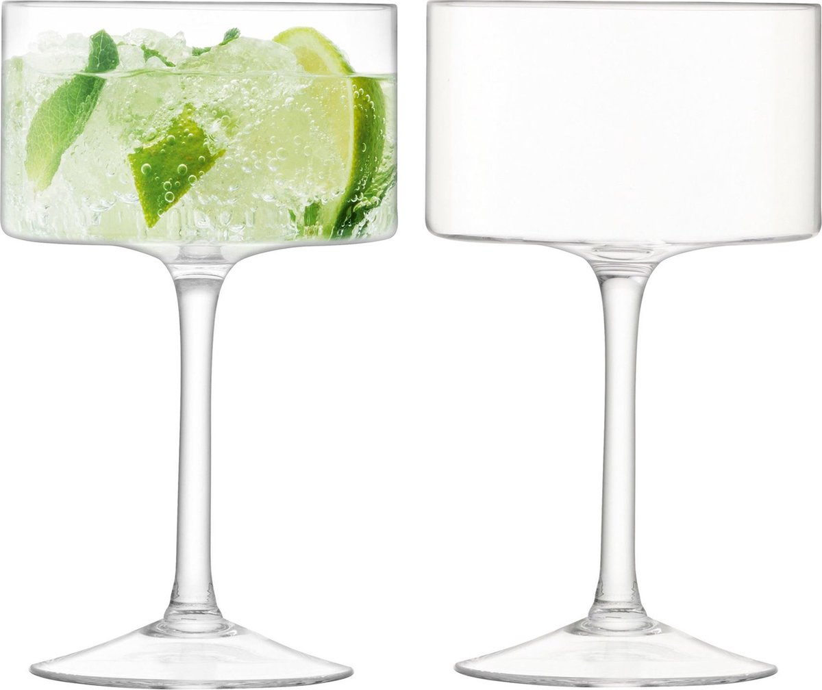 L.S.A. - Otis Cocktailglas 280 ml Set van 2 Stuks - Glas - Transparant