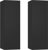 vidaXL-Tv-meubelen-2-st-30,5x30x90-cm-spaanplaat-zwart