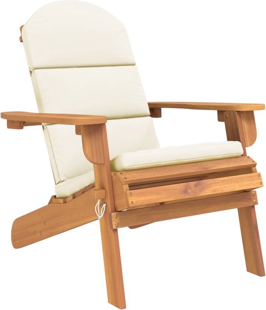 vidaXL - Tuinstoel - Adirondack - met - kussens - massief - acaciahout