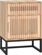vidaXL - Nachtkastje - 40x30x55,5 - cm - bewerkt - hout - en - ijzer