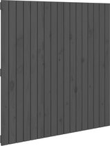 vidaXL - Wandhoofdbord - 108x3x110 - cm - massief - grenenhout - grijs