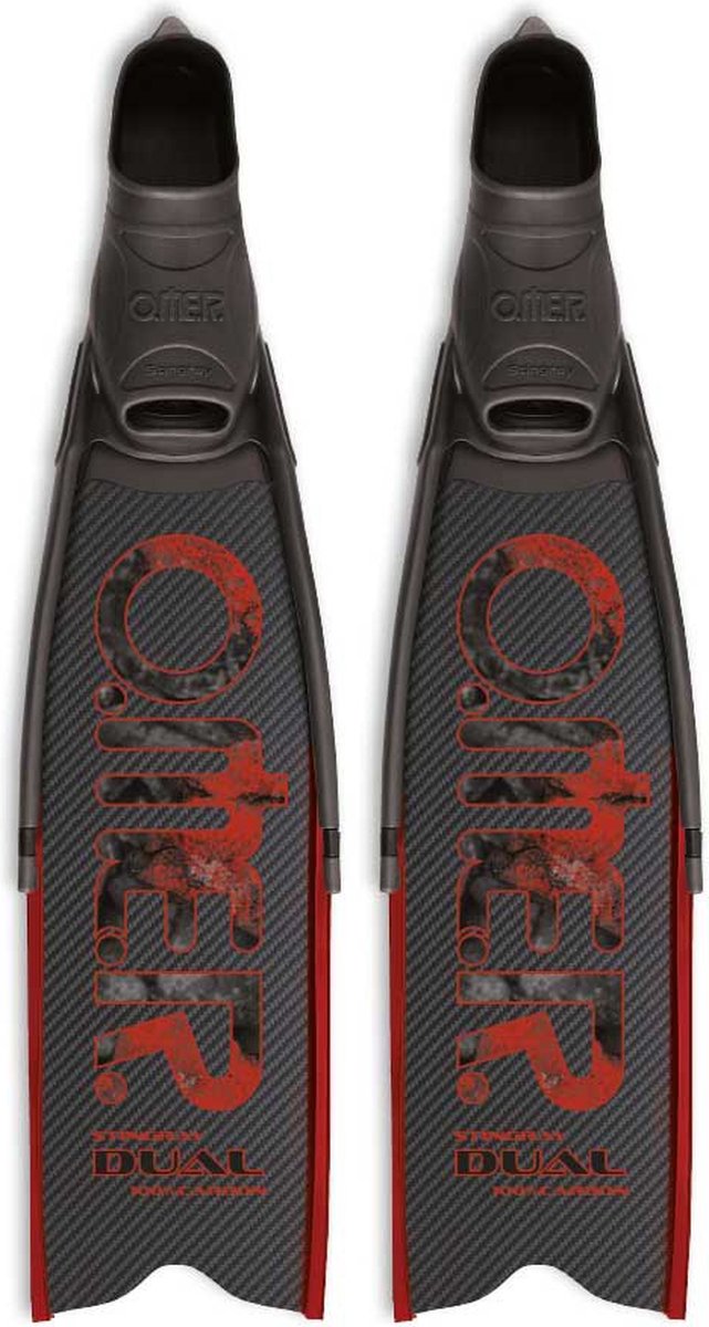 Omer Stingray Dual Carbon Speervissen Vinnen Zwart EU 39-40
