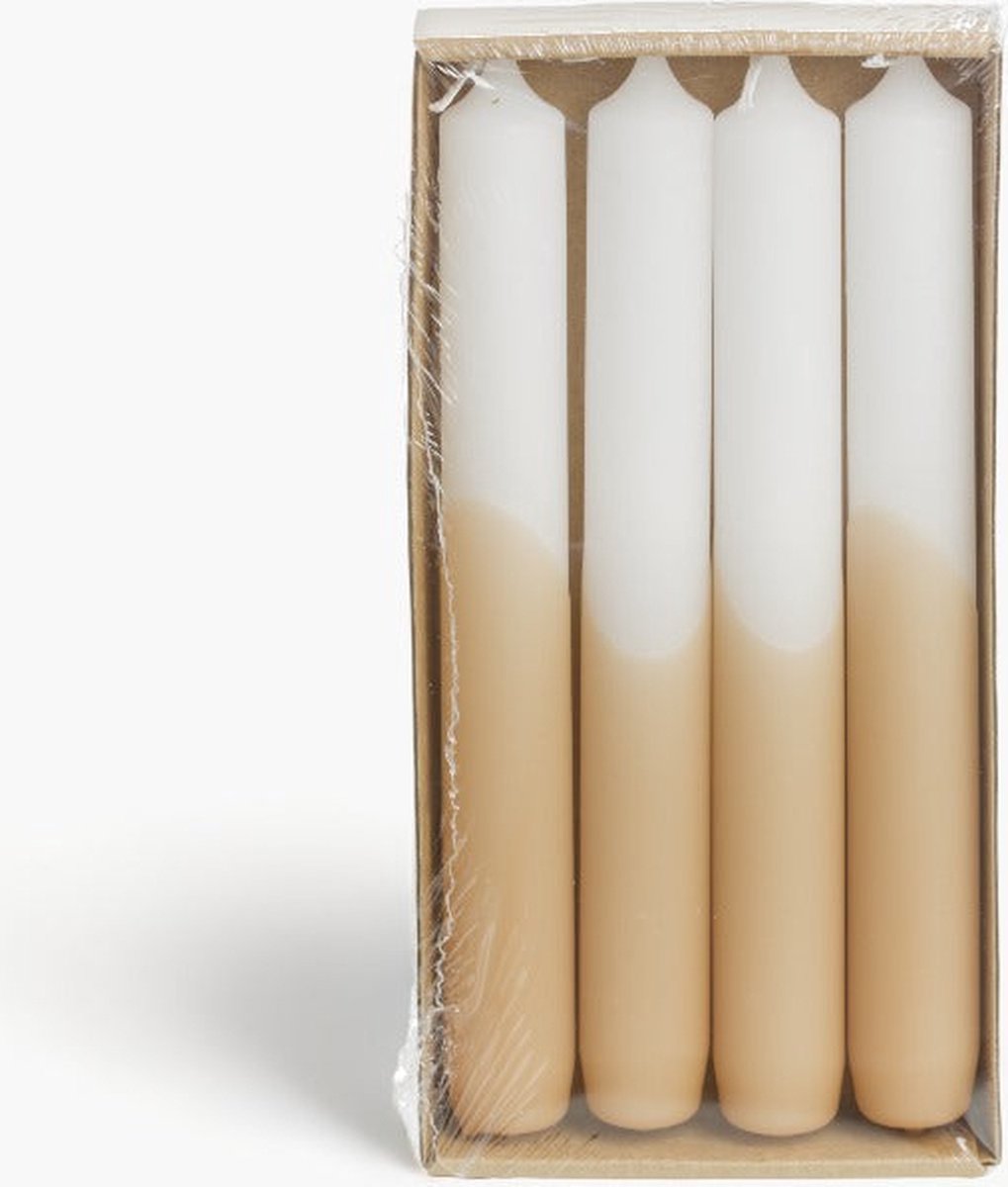 Luxe Dinerkaarsen Half Dipped - Rustik Lys - Tafelkaarsen - Apricot Wit - Set Van 4 Kaarsen - 2,15 x 19 cm — cadeau in Wonen & Interieur - foto 8