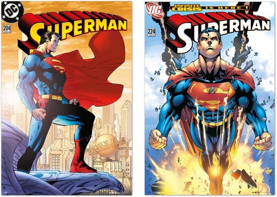 Superman posters - poster set 2 stuks - superheld - comic - film - 61 x 19.5 cm