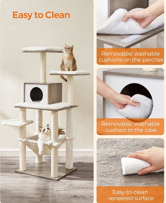 Kattenboom Aan De Muur Gemonteerde Klimplanken Hou... – Vicedeal