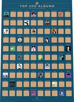 Enno Vatti 100 Albums Bucket List Scratch Off Poster - Top Music Scratch Card (42 x 59,4 cm) Scratch Posters & Art Prints Bucket List voor het beste Suic-album, geen anime-merchandise