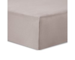 VISION Hoeslaken - Jersey katoen: Zacht, rekbaar en strijkvrij - 200 x 200cm met 30cm hoekhoogte - Geschikt voor boxspring matras - Beige - 100% katoen Jersey - Oekotex gecertificeerd