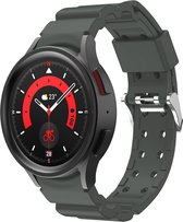 Strap-it Smartwatch bandje - siliconen armor bandje - geschikt voor Samsung Galaxy Watch 6 / 6 Classic / Watch 5 / 5 Pro / Galaxy Watch 4 / 4 Classic - donkergrijs