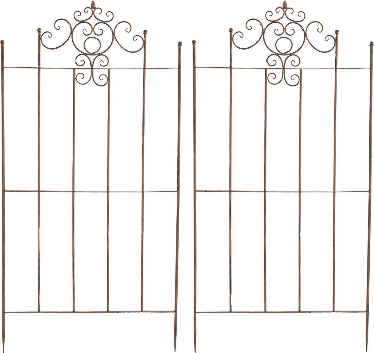 CLP Paula Set van 2 Trellis - Plantenklimrek - antiek bruin