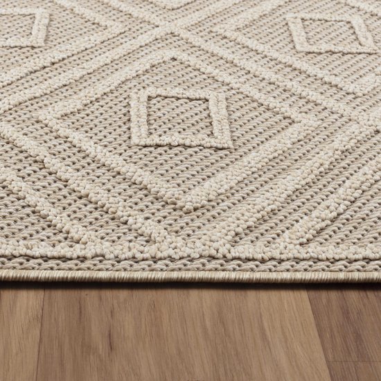 Natur Rug Basili Tapis d'Extérieur Sisal Poils Ras Intérieur et Plein air Beige - 80x250 CM