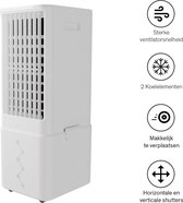 Sinji Air Cooler - Water & Luchtgekoeld - Incl. Koelelementen - 11L Waterreservoir - 3 Ventilatie standen - Ventilator Toren - Mobiele Aircooler - Wit