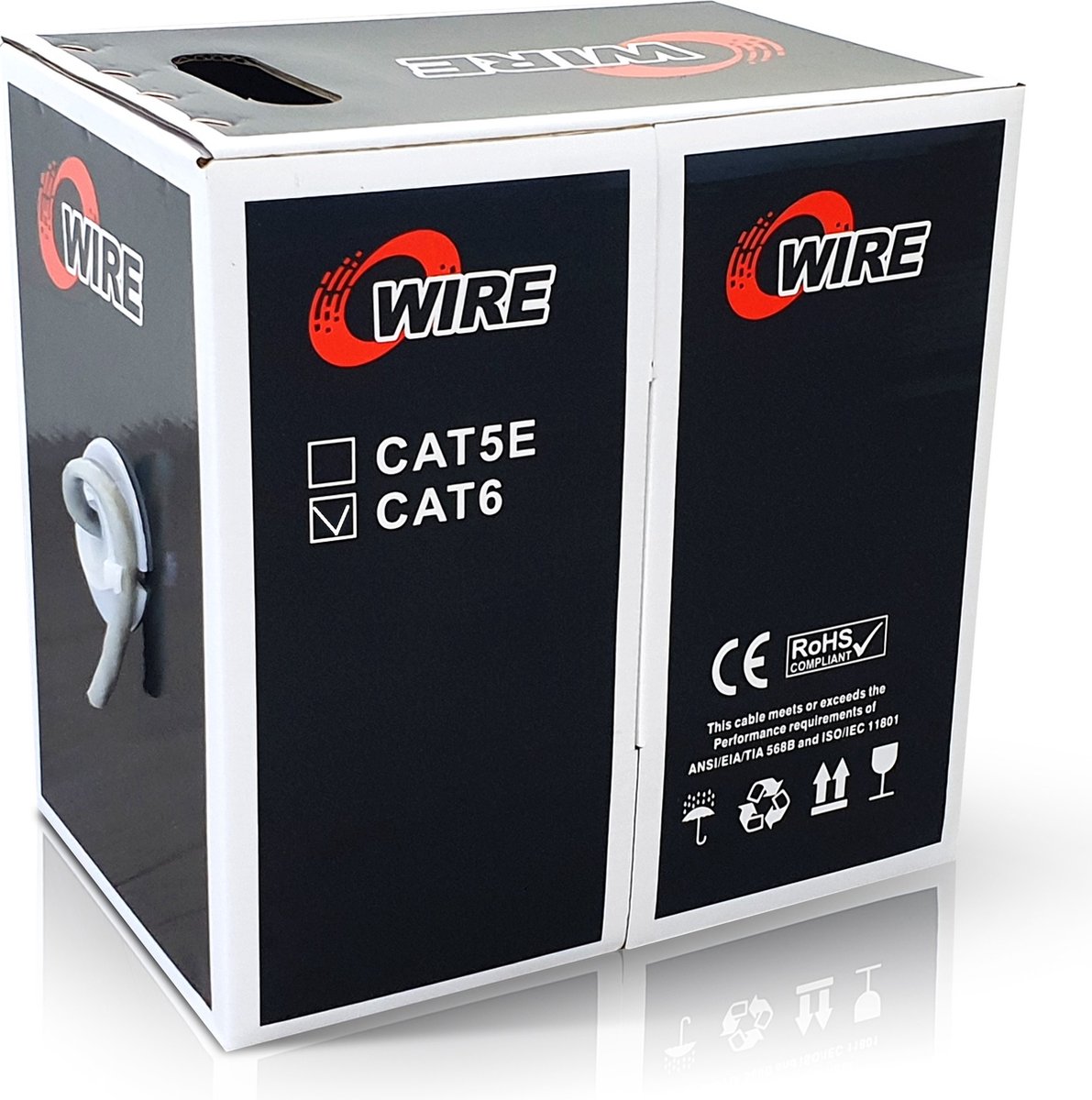 installatiekabel LogiLink U/UTP Cat6 PVC 100.00m grijs