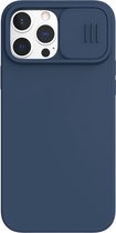 Nillkin CamShield Siliconen Hoesje voor de Apple iPhone 13 Pro Max - Back Cover met Camera Slider Blauw