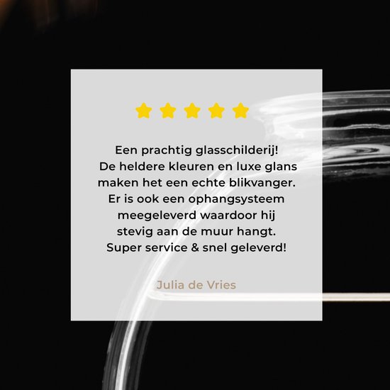 MuchoWow® Peinture sur verre 20x30 cm - Peinture sur verre acrylique - Poisson rouge - Fishbowl - Zwart - Photo sur verre - Peintures