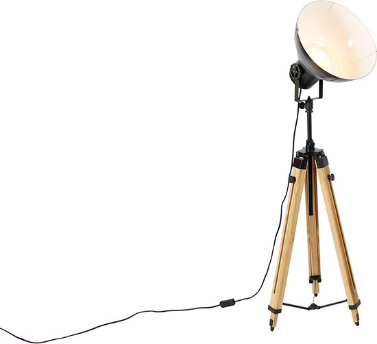 Vloerlamp 73596: Design, Modern, Metaal, Zwart
