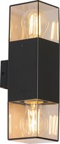 QAZQA denmark - Moderne Wandlamp Up Down voor buiten - 2 lichts - L 8.5 cm - Zwart - Buitenverlichting