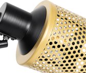 QAZQA kayden - Industriele Tafellamp - 1 lichts - H 50 cm - Zwart Goud - Industrieel - Woonkamer | Slaapkamer | Keuken