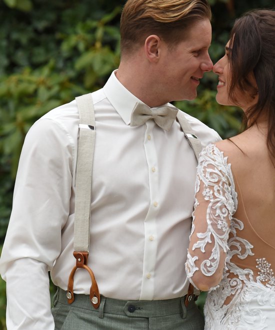 Sir Redman - bretelles de luxe - 100% made in NL, - Gracefull Groom sand - couleur sable