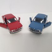 Welly BMW 2002ti speelgoed schaalmodel, ca. 12cm, in twee kleuren leverbaar met pull-back motor