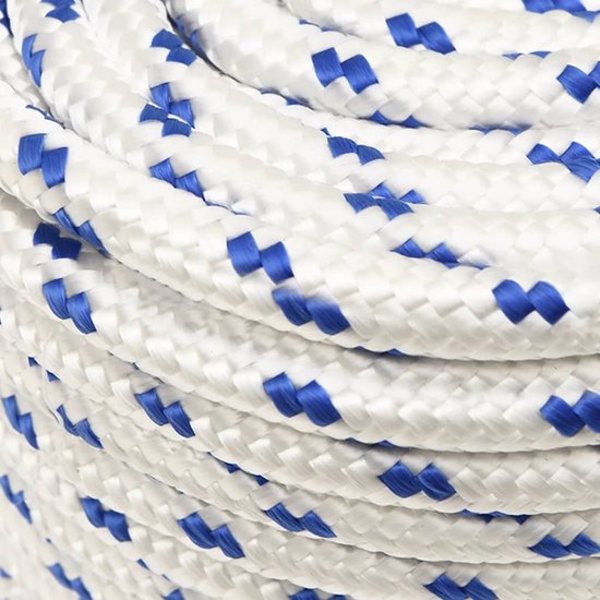Corde D’amarrage Marine En Polypropylène – 12 Mm X 25 M, Blanche, Résistante Aux Intempéries, Pour Bateau, Camping Et Kayak
