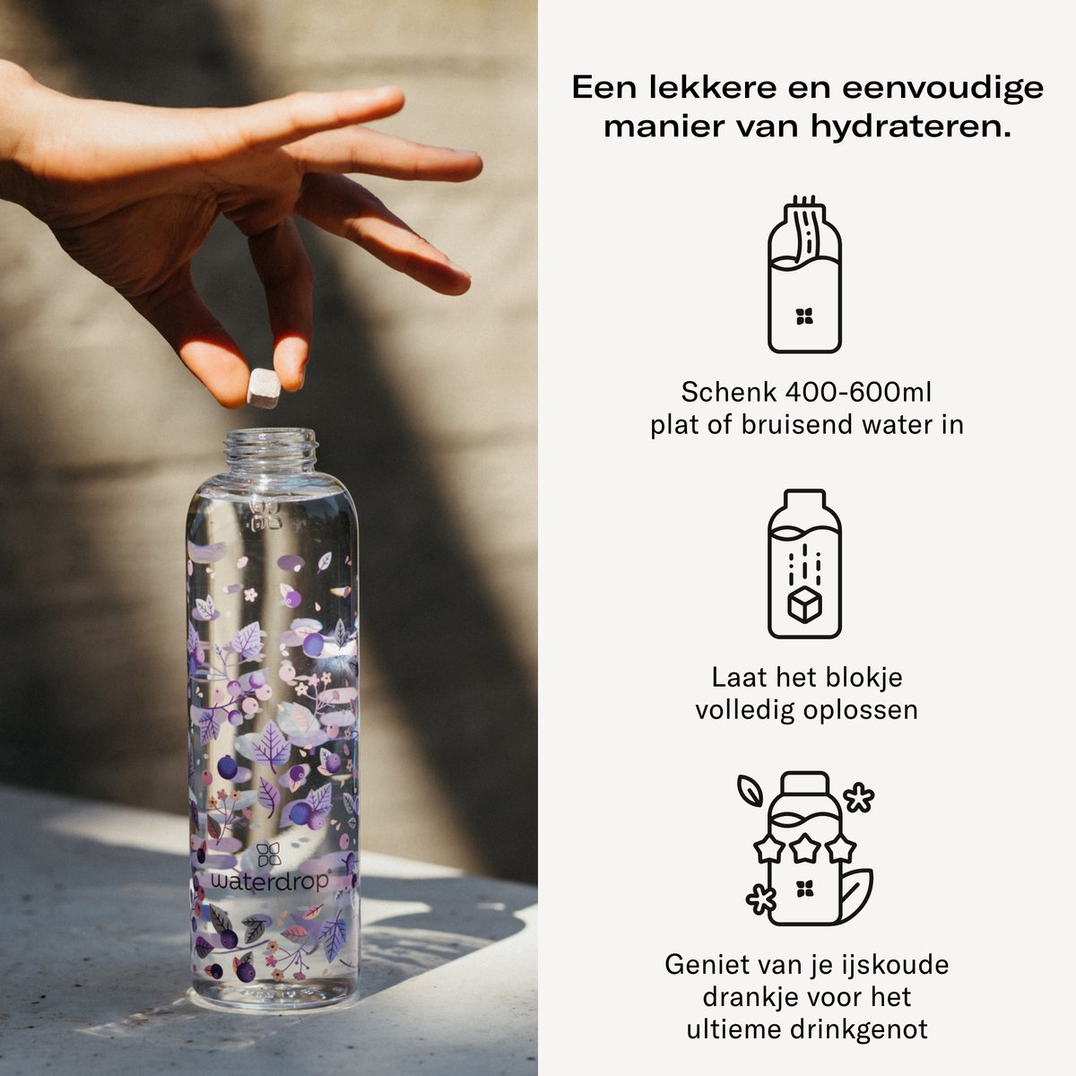 Waterdrop Glass Edition bouteille d'eau en verre