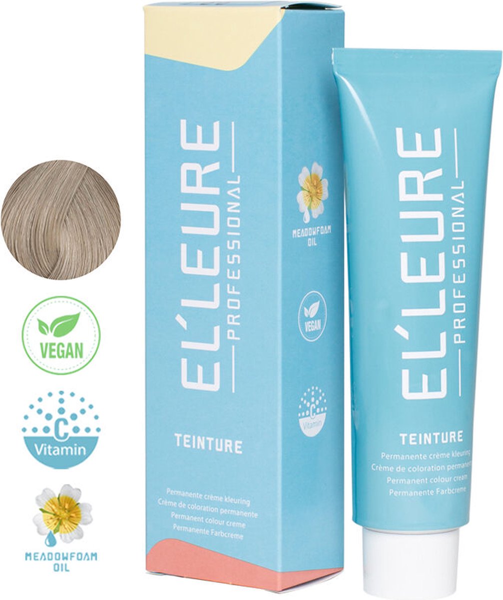 Elleure Haarverf - Teinture 9.07 zeer licht natuurlijk violetblond - 100 ml
