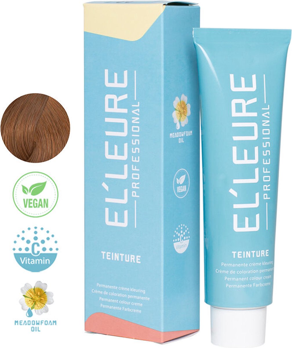 Elleure Haarverf - Teinture 7.4 midden koperblond - 100 ml