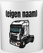 Akyol - vrachtwagen kop stuk met eigen naam Mok met opdruk - vrachtwagen chauffeur - vrachtauto chauffeurs - mok met eigen naam - iemand die houdt van vrachtwagens - verjaardag - cadeau - kado - geschenk - 350 ML inhoud