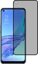 Smartphonica Privacy full cover voor OPPO A53 2020 tempered glass screenprotector van gehard glas met afgeronde hoeken geschikt voor Oppo A53 2020
