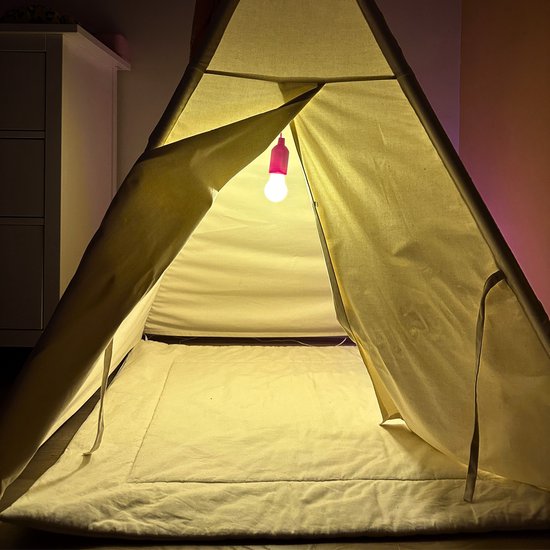 Fienosa Treklamp - Hanglamp - Camping lamp - LED - Wit - Kerstcadeau - Hanglamp Batterij - Nachtlamp Kinderen - Campinglampen - Tentlamp - Kampeerlamp - NIET INBEGREPEN aaa batterijen- Warm wit licht - Tuinverlichting - Feestverlichting van Fienosa — afbeelding 5
