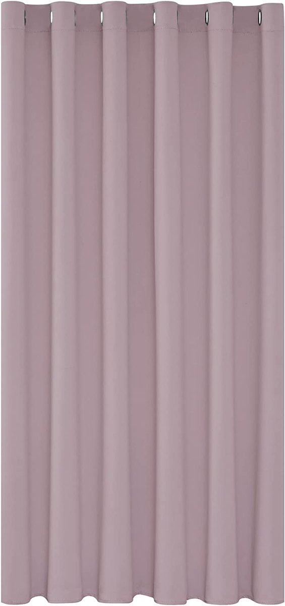 Verduisteringsgordijnen Eenvoudig te Installeren, Ondoorzichtige Gordijnen met Ringen voor Woonkamer, 200x280 cm (B x H), Lichtroze, 1 stuk
