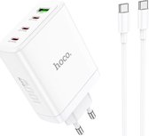 Adaptateur Hoco 100W GaN Power Delivery Chargeur Rapide + Câble USB-C 1M Wit