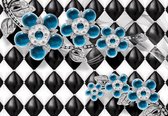 Fotobehang - Vlies Behang - Exclusief Luxe Design - Diamanten en Parels - 3D - 368 x 254 cm