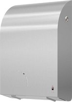 Dispenser for toilet paper made of brushed stainless steel with lock from Dan Dryer