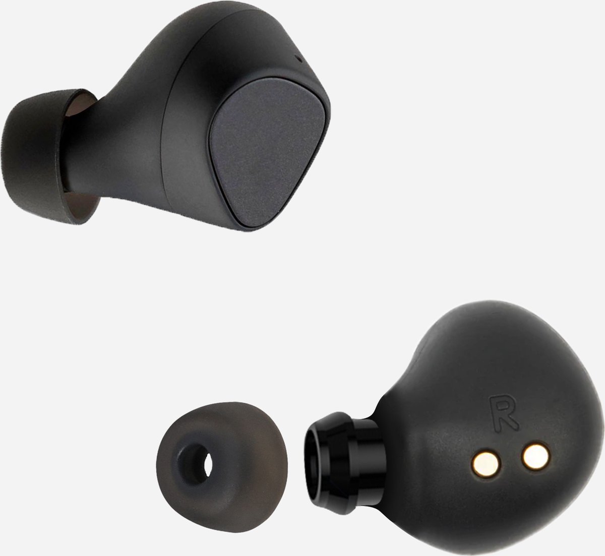 kwmobile 6x cover voor in-ear oortjes geschikt voor Jabra Elite 3 - Vervangende oordopjes van siliconen in zwart - 3 maten – foto 3