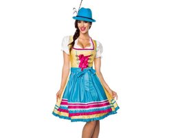 Gele Dirndl Jurk Volwassenen Vrouwen Geel Oktoberfest Maat S