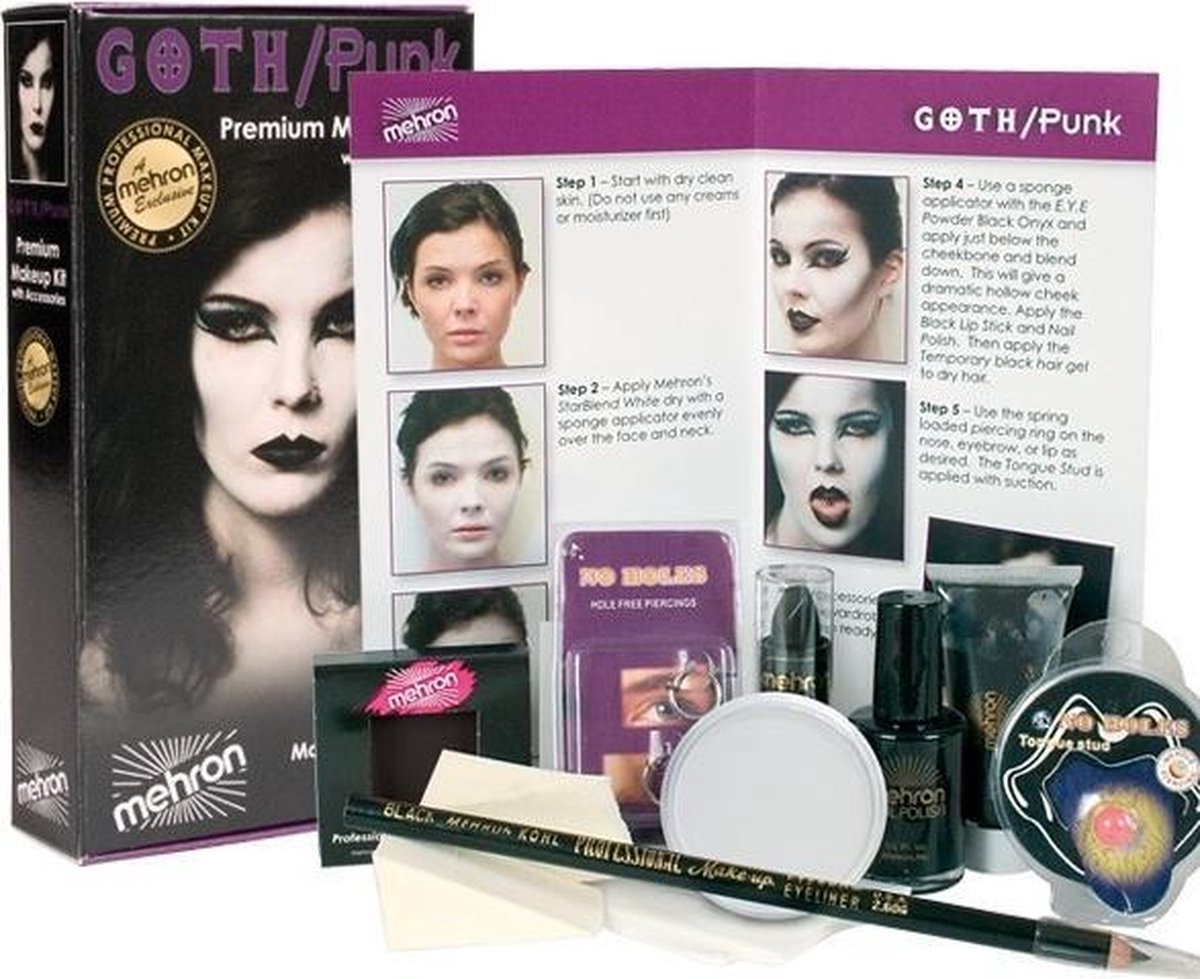 Character Goth/Punk Premium Makeup Kit Mehron