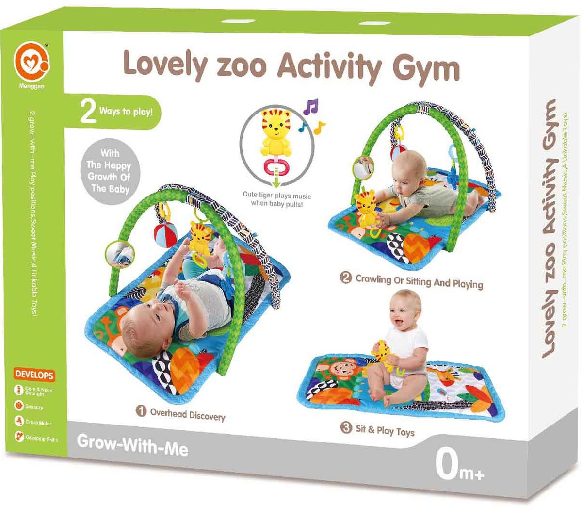 YAR Babysoundz - Babygym - speelkleed - speelkleed met boog - 3-in-1 Gym met muziek en lichtjes -76x46cm — afbeelding 5